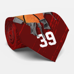 Torn Basketball (Personalized) Neck Tie