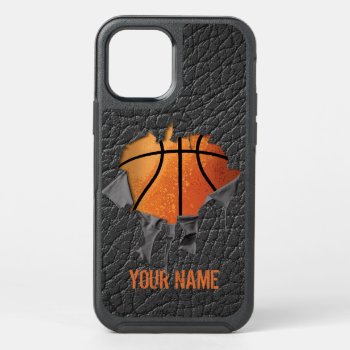 Torn Basketball (personalized) Otterbox Symmetry Iphone 12 Case by eBrushDesign at Zazzle