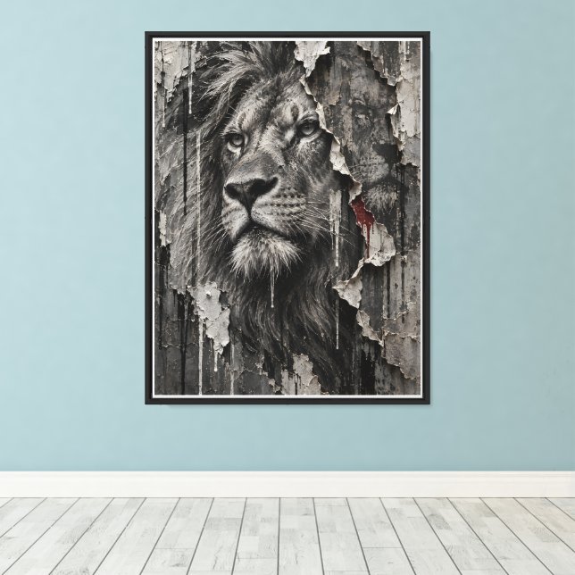 Torn Between Dignity and Decay Canvas Print (Insitu(Wood Floor))