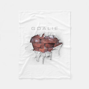 Torn Brick Wall Goalie (Hockey) Fleece Blanket