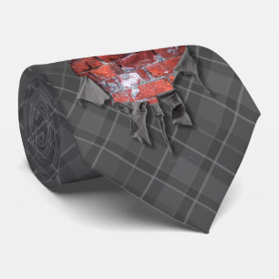 Torn Brick Wall Goalie (Hockey) Neck Tie
