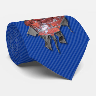 Torn Brick Wall Goalie (Hockey) Neck Tie