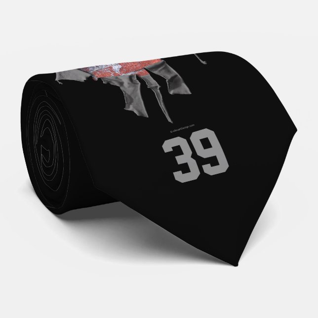 Torn Brick Wall Goalie (Hockey) Tie (Rolled)
