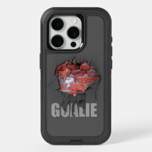 Torn Brick Wall Hockey Goalie iPhone 15 Pro Case