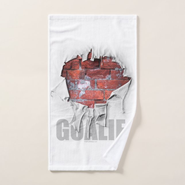 Torn Brick Wall Soccer Goalie Bath Towel Set (Hand Towel)