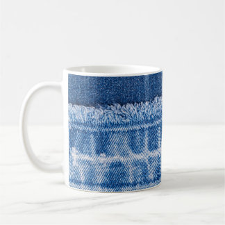 Torn Denim: Double Blue Jeans Frame Coffee Mug