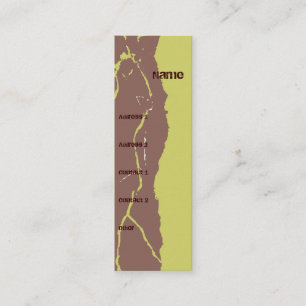 Torn edge mini business card