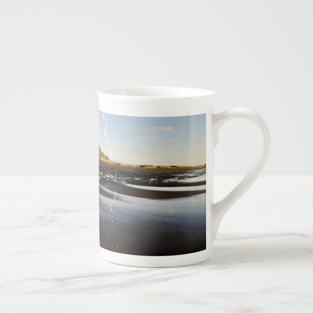 Torn Edges Three Panells Sea View  Bone China Mug (Right)