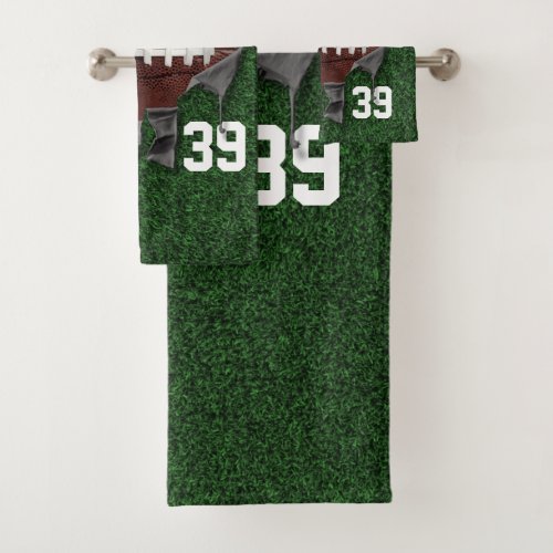 Torn Football Bath Towel Set