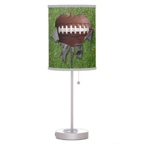 Torn Football Black Desk Lamp