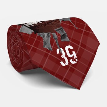 Torn Football Neck Tie by eBrushDesign at Zazzle