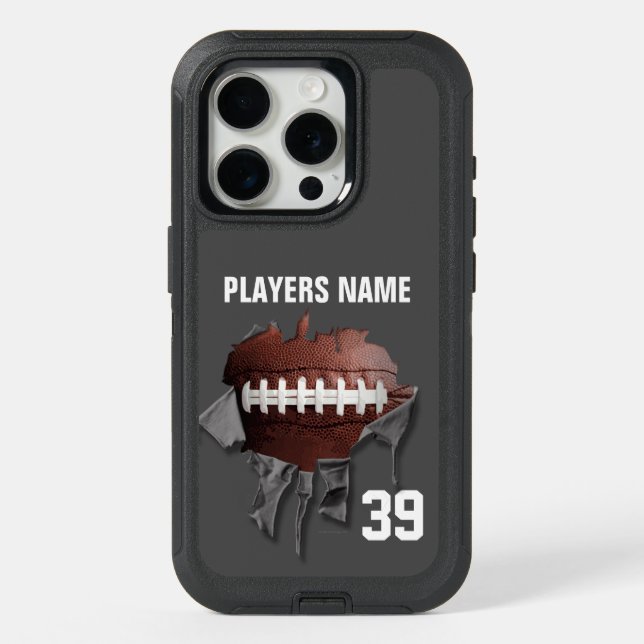 Torn Football OtterBox iPhone Case (Back)