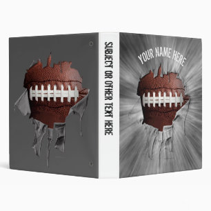 Torn Football Personalized Avery Binder