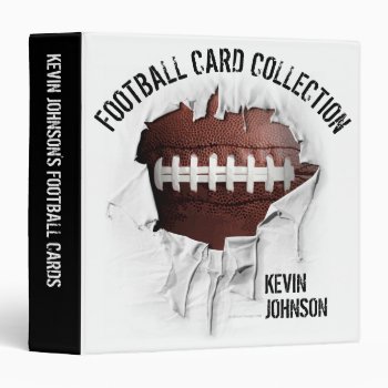 Torn Football Personalized Avery Binder by eBrushDesign at Zazzle