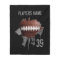 Torn Football Personalized Black Fleece Blanket