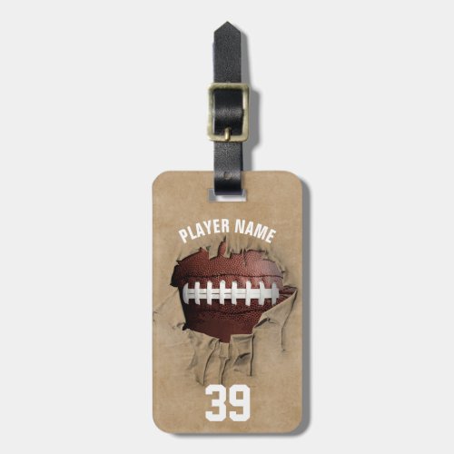 Torn Football Personalized Luggage Tag