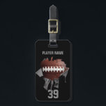Torn Football (personalized) Luggage Tag<br><div class="desc">Football is in your heart and soul. It’s in your blood. In fact,  just below the surface of what you see standing before you,  lurks nothing but pure football. A design for football lovers everywhere,  from eBrush Design.</div>