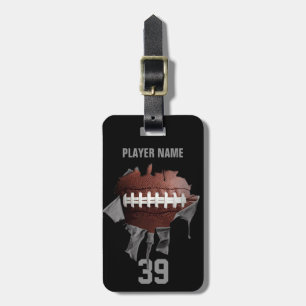 Torn Football (personalized) Luggage Tag