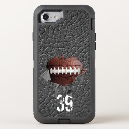 Torn Football (personalized) Otterbox Defender Iphone Se/8/7 Case