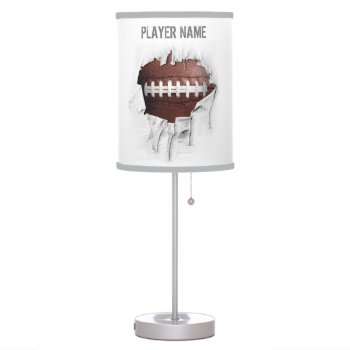Torn Football Personalized Table Lamp by eBrushDesign at Zazzle