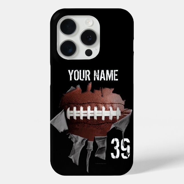 Torn Football (Pesonalized) Case-Mate iPhone Case (Back)