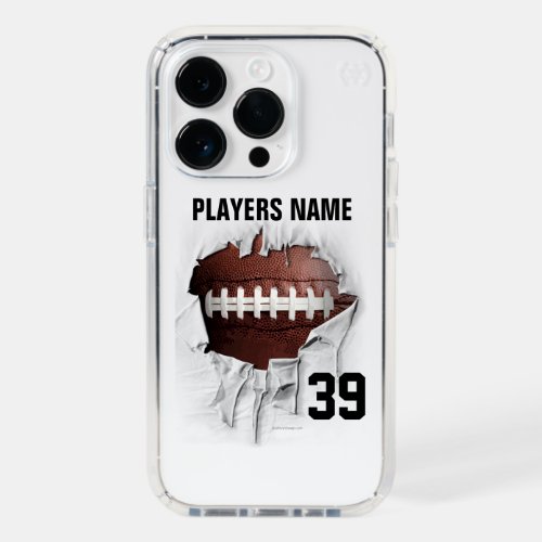 Torn Football Speck iPhone 14 Pro Case