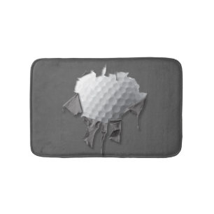 Torn Golf Ball Bathroom Mat