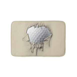 Torn Golf Ball Bathroom Mat