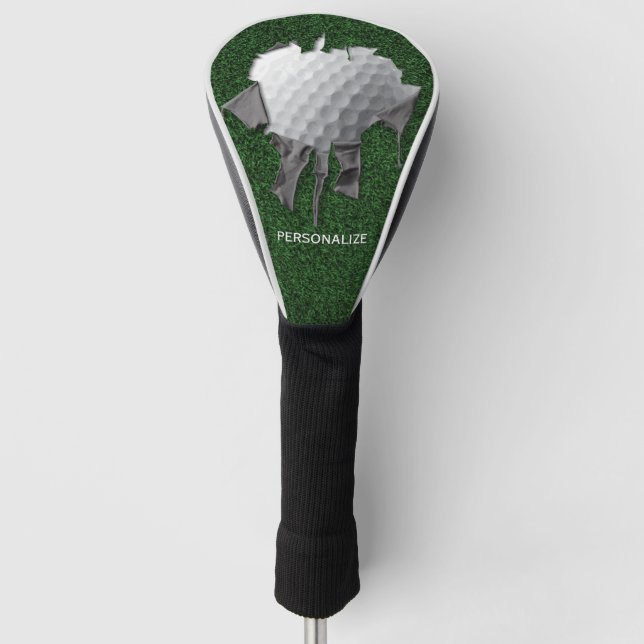 Torn Golf Ball Golf Head Cover (Front)