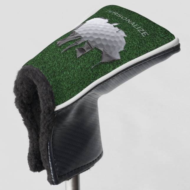 Torn Golf Ball Golf Head Cover (3/4 Front)