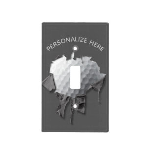 Torn Golf Ball Light Switch Cover