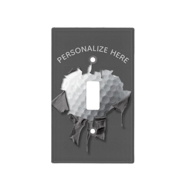 Torn Golf Ball Light Switch Cover (Front)