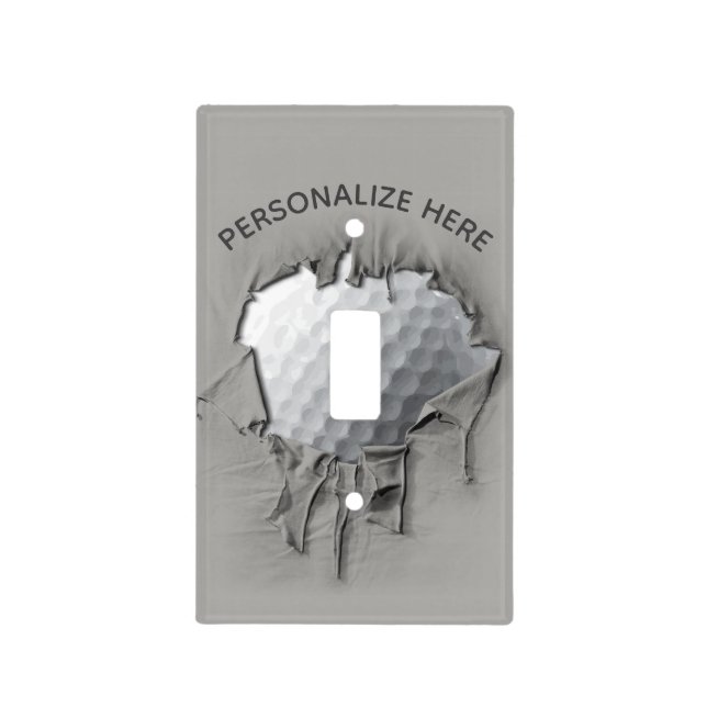 Torn Golf Ball Light Switch Cover (Front)