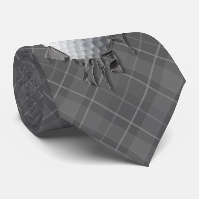 Torn Golf Ball Neck Tie (Rolled)