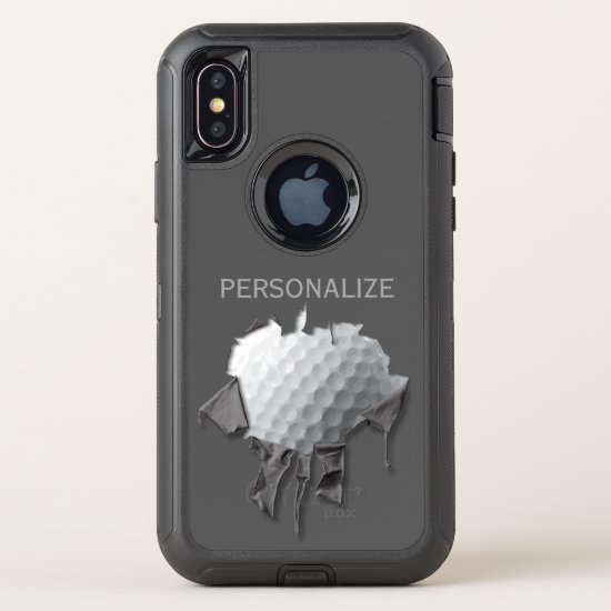 Torn Golf Ball OtterBox Defender iPhone X Case