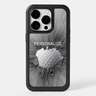 Torn Golf Ball (personalized) OtterBox iPhone 14 Pro Case