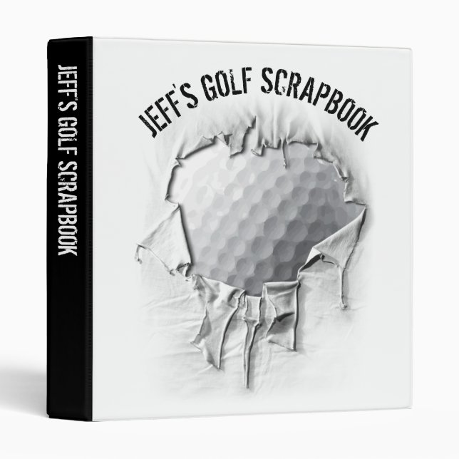 Torn Golf Personalized Avery Binder (Front/Spine)