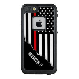 Torn Out Look Firefighter Flag Custom Name LifeProof FRĒ iPhone 6/6s Case