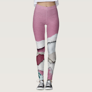 torn paper, asymmetric leggings