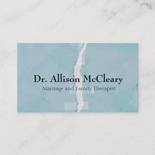 Torn paper business card template