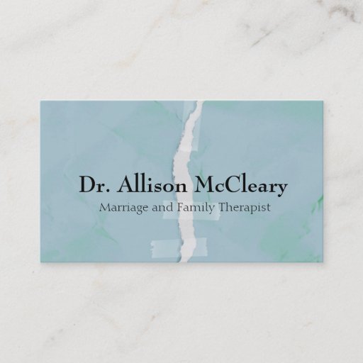 Customizable Torn paper business card template
