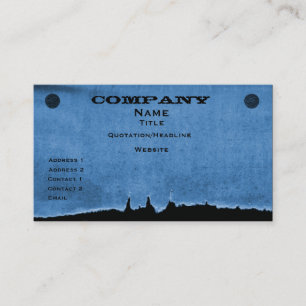 Torn Paper Business Card, Blue Card