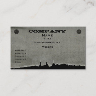 Torn Paper Business Card, Gray Card
