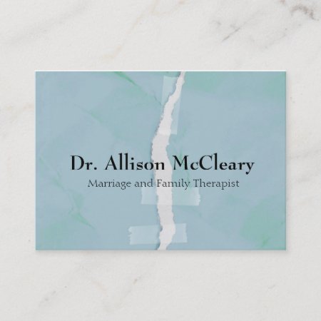 Torn Paper Family Psychology Therapy Business Card
