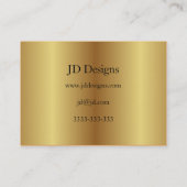 torn paper, gold plate effect business card (Back)