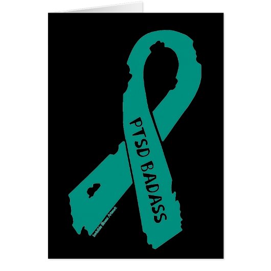Torn Ribbon/Badass...PTSD Cards (Front)