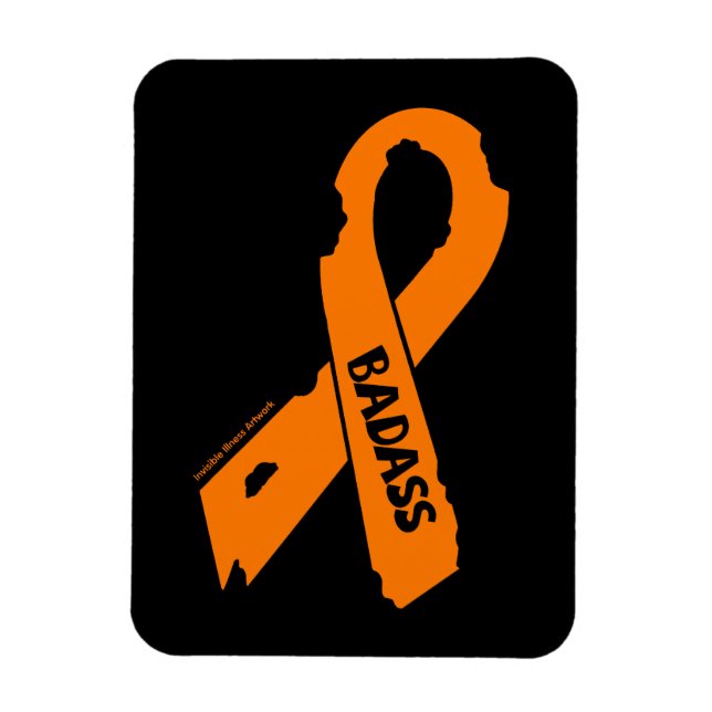 Torn Ribbon/Badass...RSD/CRPS Magnet (Vertical)
