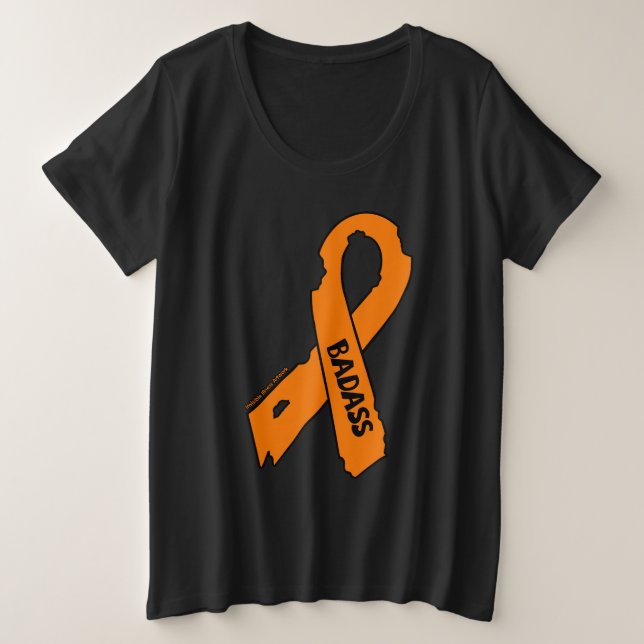 Torn Ribbon/Badass...RSD/CRPS Plus Size T-Shirt (Design Front)
