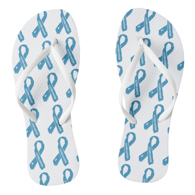 Torn Ribbon/Warrior...Dystonia Flip Flops (Footbed)