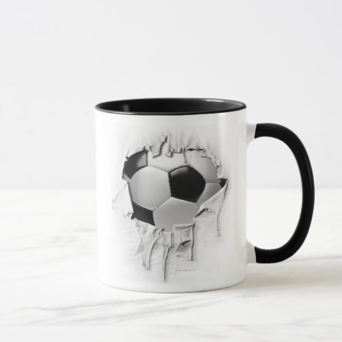 Torn Soccer 11 oz Ringer Mug